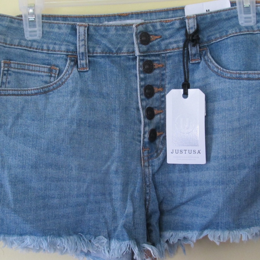 Justusa Shorts light blue High rise Med. NWT